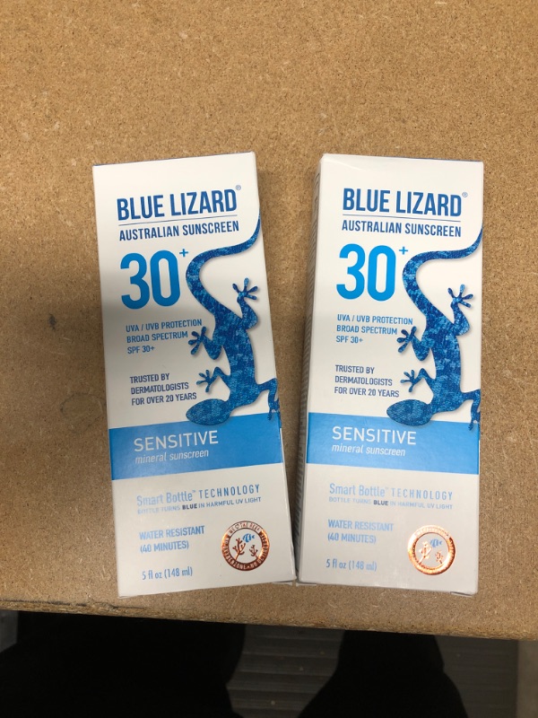 Photo 1 of 2 - BLUE LIZARD Australian Sunscreen, Sensitive SPF 30+, 5-Ounce
