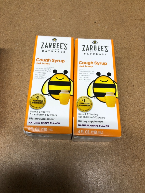 Photo 2 of 2 - Zarbee's Naturals Children's Cough Syrup with Dark Honey, Natural Grape Flavor, 4 Ounce Bottle
