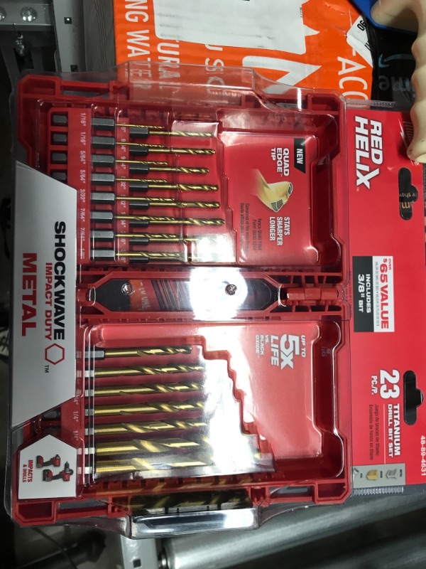 Photo 2 of 
Milwaukee
SHOCKWAVE IMPACT DUTY Titanium Drill Bit Set (23-Piece)