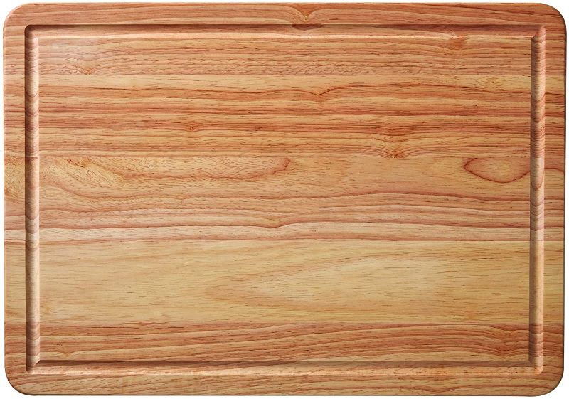 Photo 1 of Farberware Rubberwood Cutting Board with Trench, 14x20
