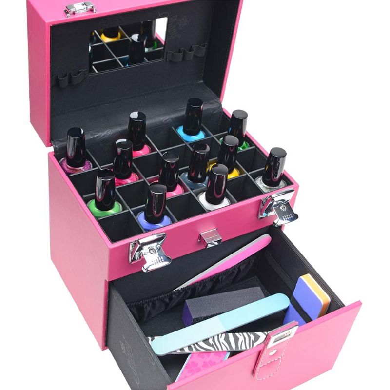 Photo 2 of SHANY Color Matters - Nail Accessories Organizer and Makeup Train Case - Sugar Gum
