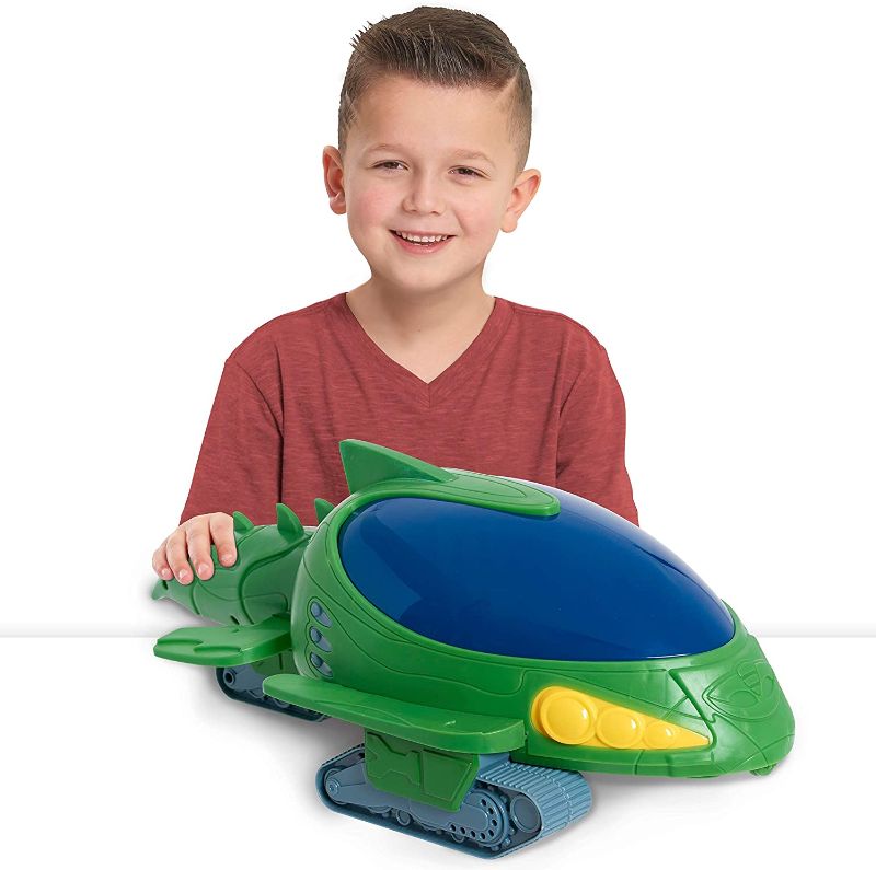 Photo 2 of PJ Masks Mega Vehicles Gekko Mobile, 7 Inch Tall, 20 Inch Long, Giant Toy Car, Green PJ Mask
