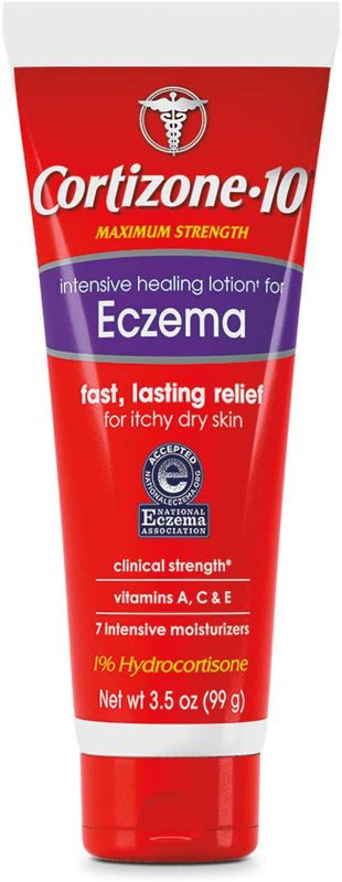 Photo 1 of Cortizone 10 Intensive Healing Lotion for Eczema 3.5 oz., Maximum Strength 1% Hydrocortisone With Vitamins A, C & E (3 bottles)
