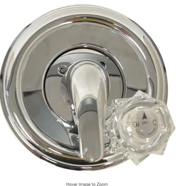 Photo 1 of 1-Handle Valve Trim Kit in Chrome for Delta Tub/Shower Faucets (Valve Not Included)
MISSING HARDWARE