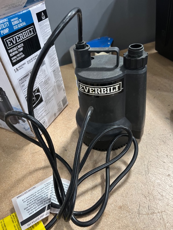 Photo 3 of 1/6 HP Plastic Submersible Utility Pump
