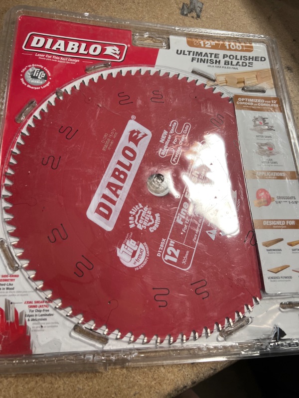 Photo 2 of 12 in. x 100-Tooth Ultimate Polished Finish Circular Saw Blade
