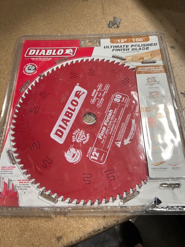 Photo 3 of 12 in. x 100-Tooth Ultimate Polished Finish Circular Saw Blade
