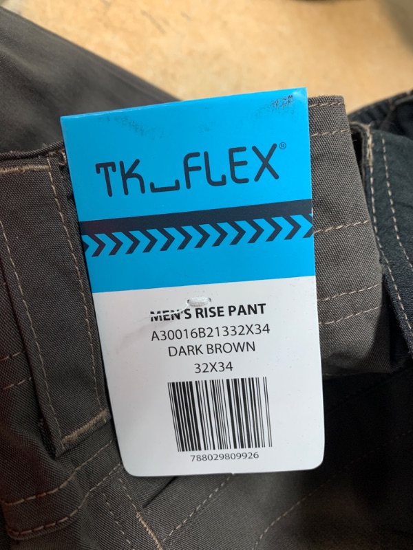 Photo 3 of 32/34- TK Flex Rise Technical Pants for Men, Lightweight Cotton/Nylon Fabric, Quick Dry, Breathable, 8 Pockets
