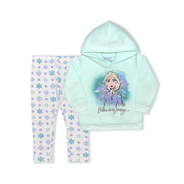 Photo 1 of 
Disney Frozen Girl's 2-Pack Believe In The Journey Elsa Pullover Hoodie and Snowflake Legging Pant for Kids size 2T