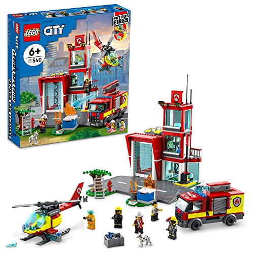 Photo 1 of **MISSING PIECES** LEGO City Fire Station 60320 Building Kit for Kids Aged 6+; Includes 2 City Adventures TV Series Characters 
