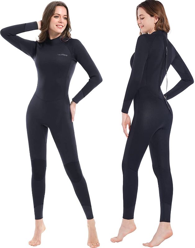 Photo 1 of Dark Lightning Full Body Wetsuit Men and Women, 3/2mm Wet Suit Womens Mens Diving Surfing Snorkeling Kayaking Water Sports SZ 6 
