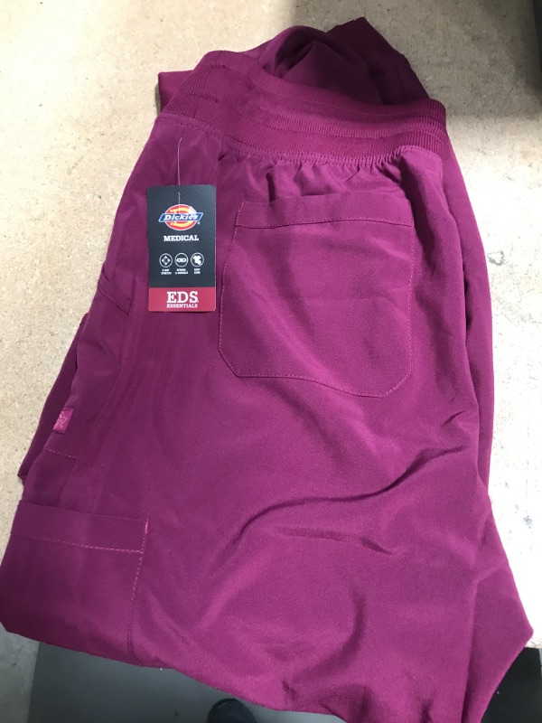 Photo 2 of Dickies EDS Essentials Scrubs Pant for Women Mid Rise Jogger DK065T, M Tall, Wine
