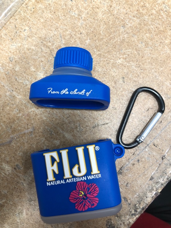 Photo 3 of 2 Sets of Cute Fiji Water Bottle Silicone Protective Trendy Airpod Case