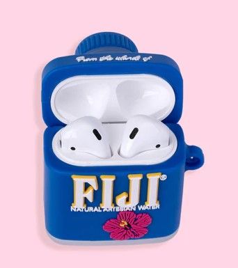 Photo 1 of 2 Sets of Cute Fiji Water Bottle Silicone Protective Trendy Airpod Case