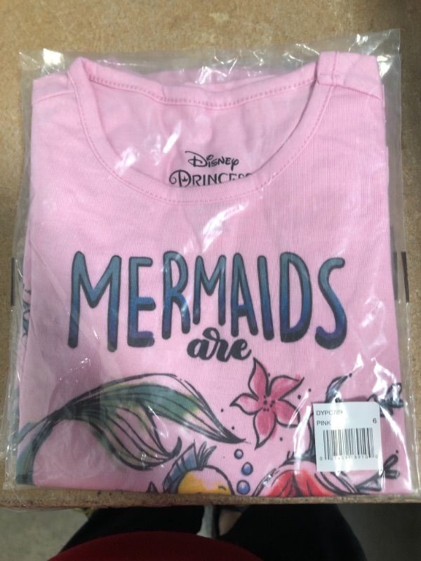 Photo 2 of Disney Ariel Girl's Mermaids Are Real Pullover Summer Blouse Tee Shirt
SIZE: 6