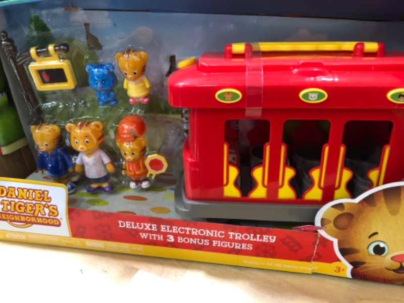 Photo 2 of Daniel Tiger's Neighborhood Deluxe Electronic Trolley Includes 5 Family Figures with Lights, Sounds, Music & Crosswalk Accessories! [Amazon Exclusive]
