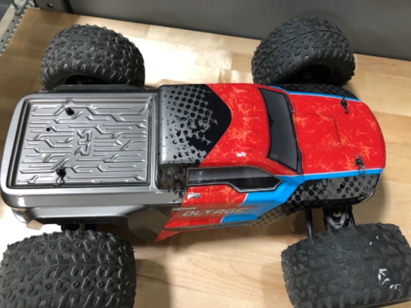 Photo 5 of ARRMA RC Monster Truck: 1/10 Granite Voltage MEGA 2WD SRS RTR with 2.4GHz Radio | 1800mAh 6C NiMH Battery | Charger | 1:10 Scale (Red/Black), ARA102727T3
