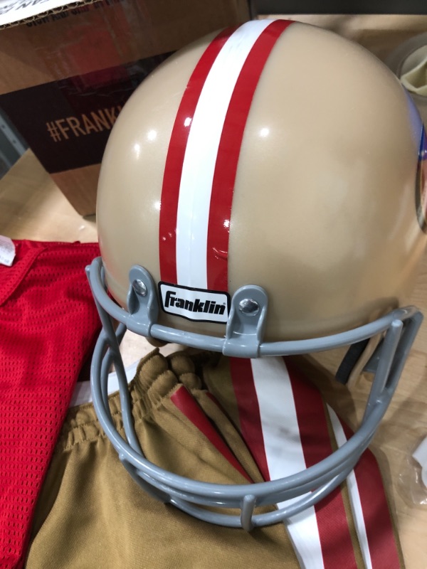 Photo 1 of Franklin Sports NCAA Kids Football Uniform Set - NFL Youth Football Costume for Boys & Girls - Set Includes Helmet, Jersey & Pants
large 