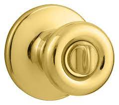 Photo 1 of Kwikset Security Tylo Polished Brass No Deadbolt Privacy Door Knob
