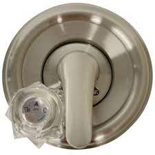 Photo 1 of (Valve Not Included) 1-Handle Valve Trim Kit in Brushed Nickel for Delta Tub/Shower Faucets (Valve Not Included)