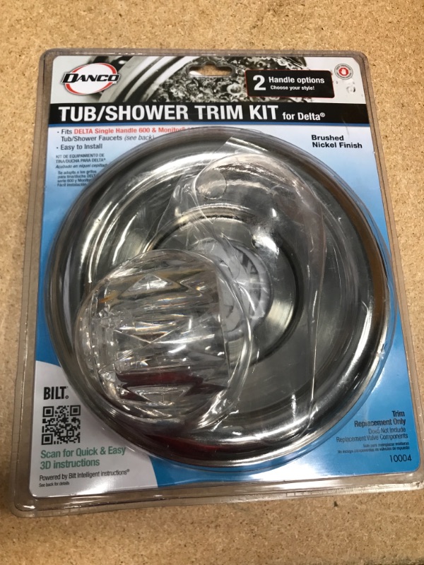 Photo 2 of (Valve Not Included) 1-Handle Valve Trim Kit in Brushed Nickel for Delta Tub/Shower Faucets (Valve Not Included)