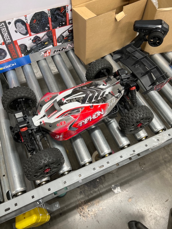 Photo 2 of ARRMA 1/8 Typhon 4X4 V3 3S BLX Brushless Buggy RC Truck RTR (Batteries and Charger Required), Red, ARA4306V3
