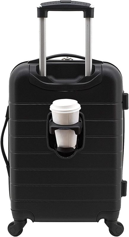 Photo 1 of Wrangler Smart Luggage Set with Cup Holder and USB Port, Black, 20-Inch Carry-On
