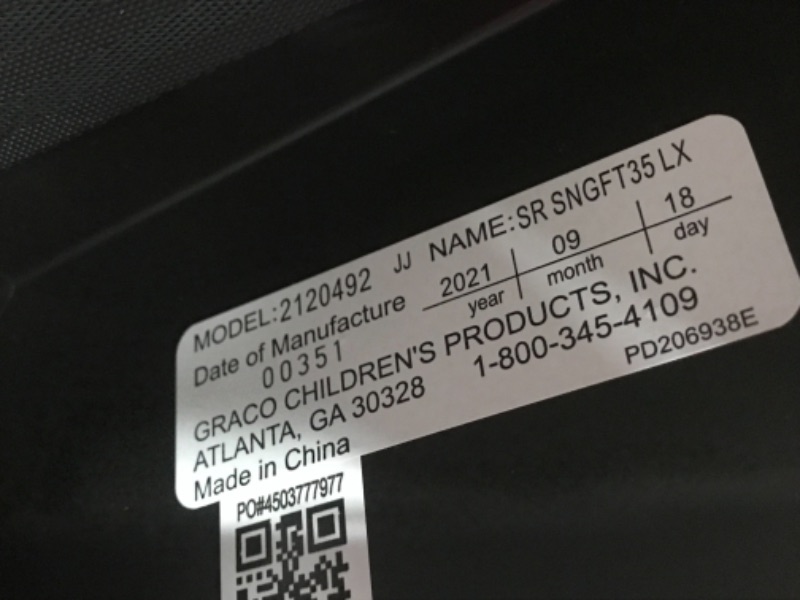 Photo 1 of Graco - SnugRide Snugfit 35 LX Infant Car SEAT, Pierce