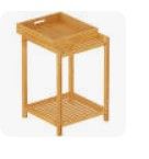 Photo 1 of 42" X 62" VIAGO WOODEN END TABLE 