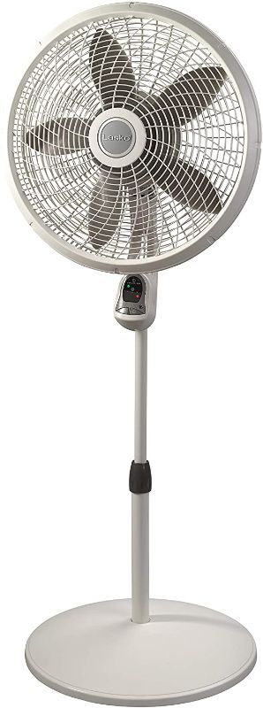 Photo 1 of Lasko 1885 18" Cyclone Pedestal Fan with Remote Control, 18 inches White
