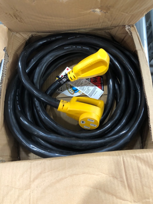 Photo 1 of Camco 55195 30' PowerGrip Heavy-Duty Outdoor 50-Amp Extension Cord for RV and Auto | Allows for Additional Length to Reach Distant Power Outlets | Built to Last
