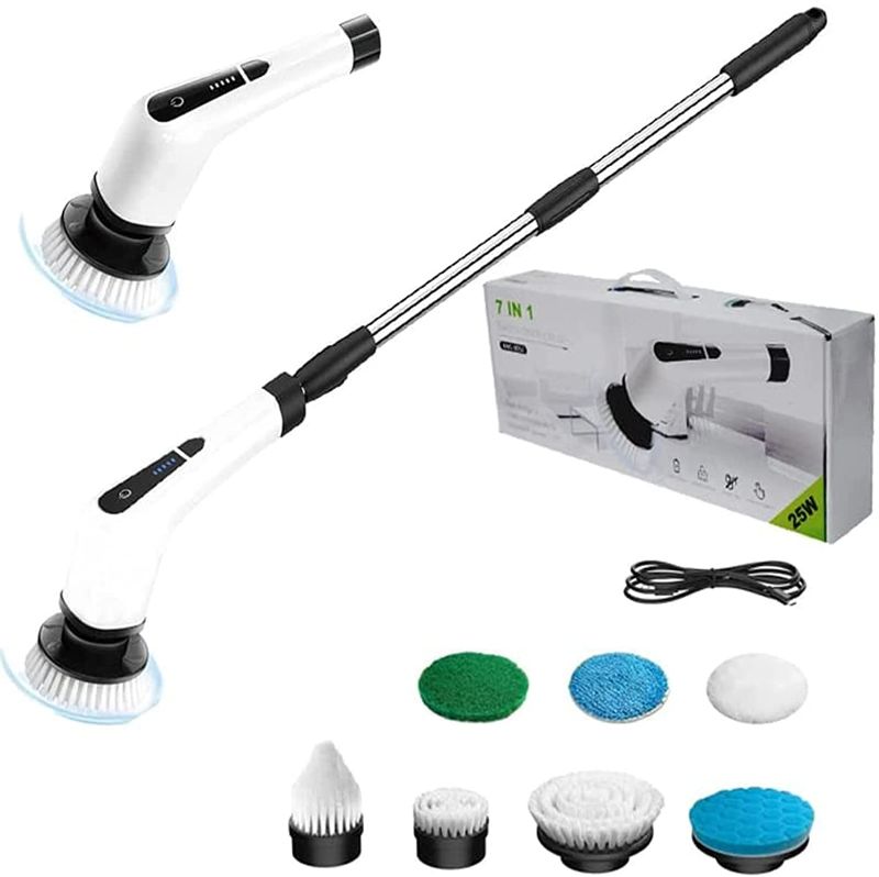 Photo 1 of 2022 New Electric Spinning Scrubber, 7 in 1 Electric Spinning Scrubber 2 Speed Cordless Tub and Tile Scrubber, 360 Degree Cordless Tub and Tile Scrubber,...
