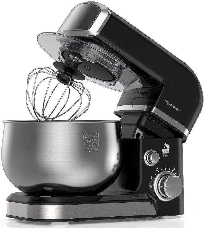 Photo 1 of Stand Mixer, 1000W Kitchen Mixer Electric Food Mixer, 6 Speeds with 304 Stainless Steel Bowl Tilt-Head Dough Mixer, Dough Hook, Whisk, Beater, Splash Guard & Scraper
**tested, powers on**