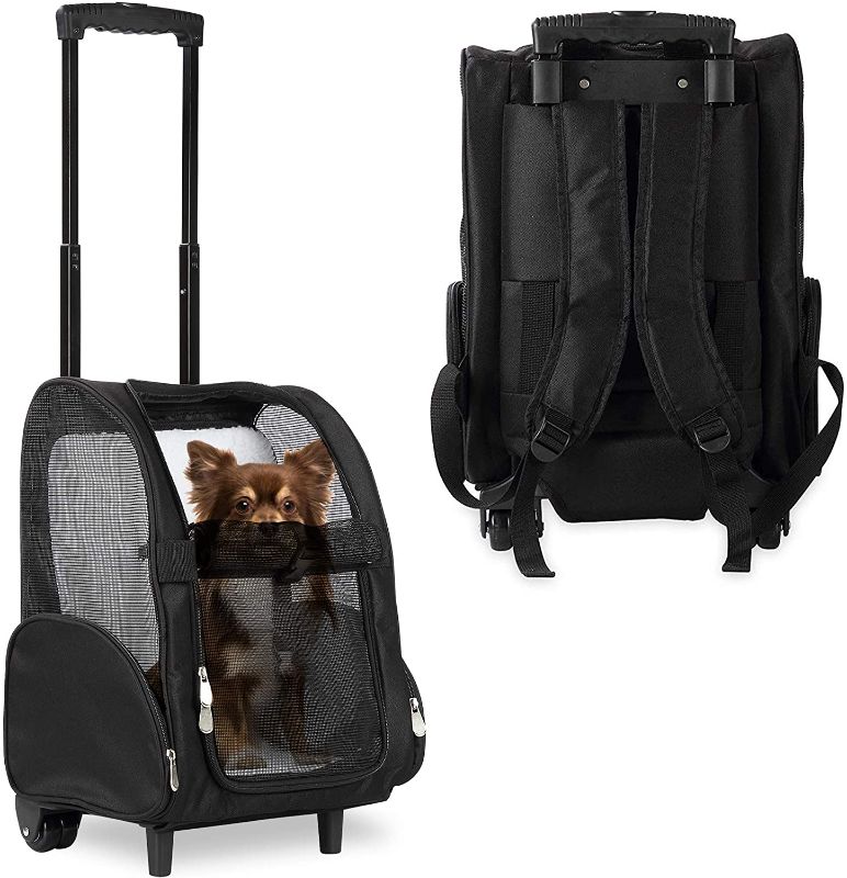 Photo 1 of  Backpack Pet Travel Carrier with Double Wheels