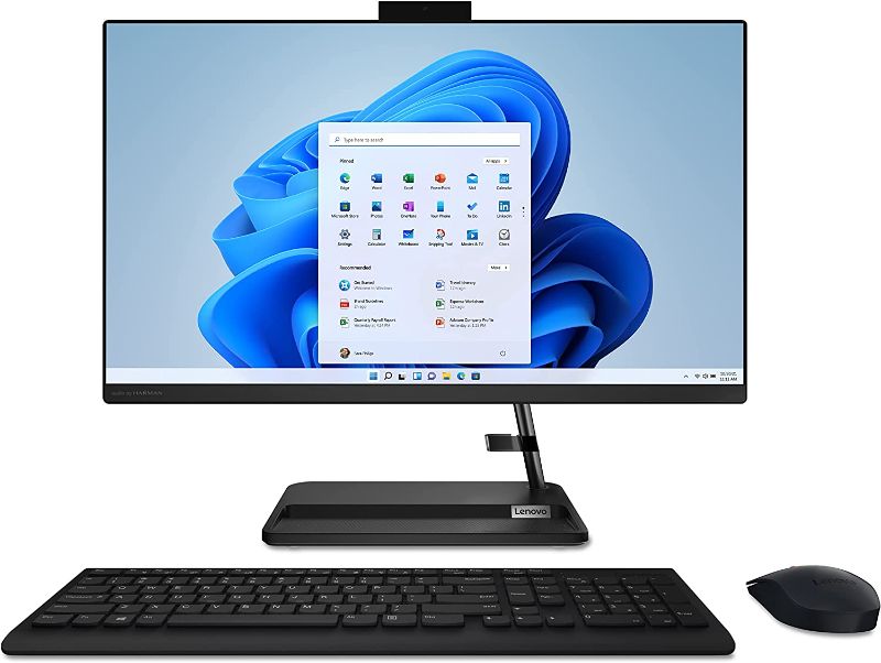 Photo 1 of Lenovo IdeaCentre AIO 3 AMD All-in-One Computer, 24" FHD Display, Ryzen 5 5500U, 16GB RAM, 512GB SSD, DVD RW Drive, Windows 11