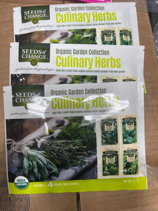 Photo 2 of **NONREFUNDABLE**BEST BY: 12/22**
Seeds of Change Culinary Herb Recipe Seed Collection
3PACK