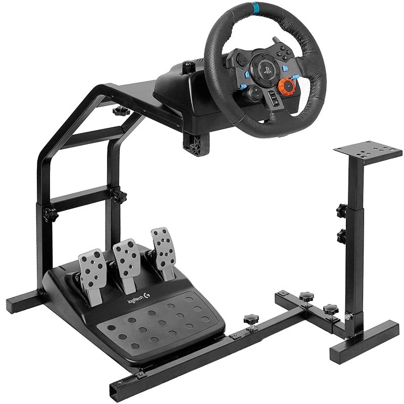 Photo 1 of Marada Racing Simulator Cockpit Height Adjustable Steering Wheel Stand for Logitech G25,G27,G29,G37,G920 Racing and Pedals Not Included
