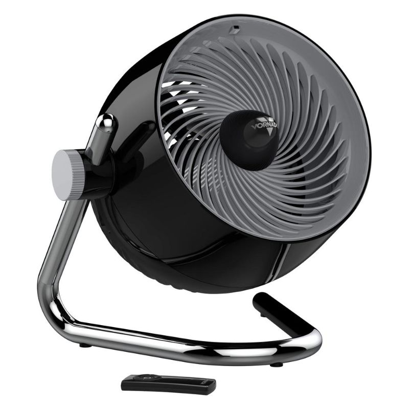 Photo 1 of Vornado Pivot6 Whole Room Air Circulator Fan with 4 Speeds, Remote Control, Rotating Axis, Black
