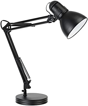 Photo 1 of Globe Electric 5698601 Swing-Arm Desk Lamp, with Base, Black
