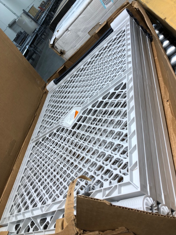 Photo 1 of Toddleroo by North States Superyard 6 Panel Baby Play Yard/Barrier with Wall Mount Kit: Create a safe play area or extra wide baby gate anywhere. 38.5" - 201" wide, 18.5 ft. enclosure (26" tall, Gray)
