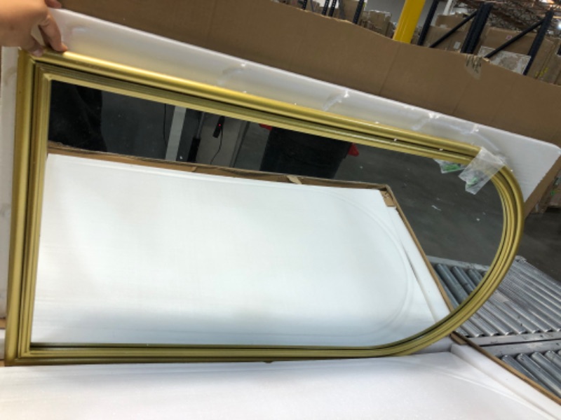 Photo 1 of 24" x 47"FLOOR ARCH MIRROR-GOLD FINISH 
