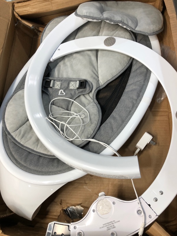 Photo 1 of Munchkin Bluetooth Enabled Lightweight Baby Swing with Natural Sway in 5 Ranges of Motion, Includes Remote Control
