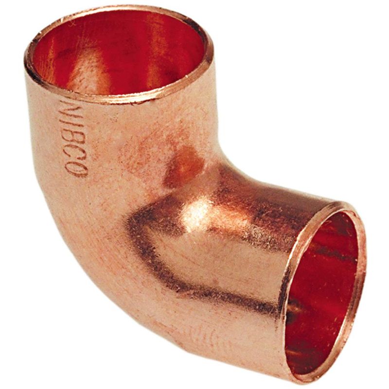 Photo 1 of 1/2 in. Wrot Copper 90-Degree Cup x Cup Elbow Fitting Pro Pack (50-Pack)
