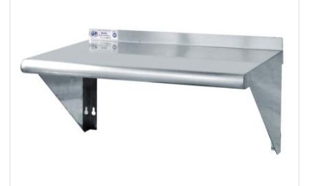 Photo 1 of 18 Gauge Stainless Steel 12" x 24" Heavy Quality Wall Shelf
