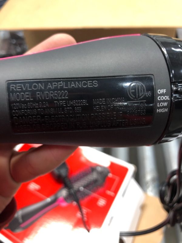 Photo 2 of REVLON One-Step Hair Dryer And Volumizer Hot Air Brush, Black
