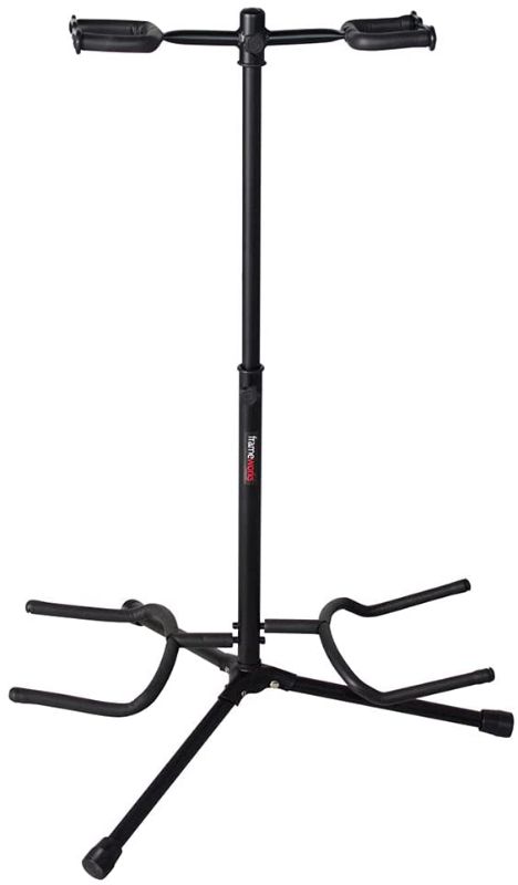 Photo 1 of Gator Frameworks Adjustable Double Stand Holds Two Electric or Acoustic Guitars (GFW-GTR-2000)
