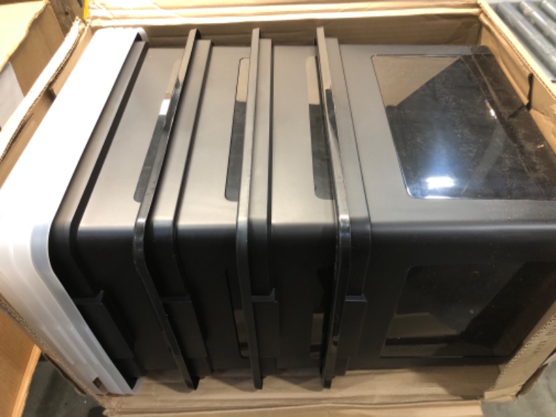 Photo 1 of IRIS USA Letter & Legal Size Plastic Storage Bin Tote Organizing File Box with Durable and Secure Latching Lid, Stackable and Nestable, 4 Pack, Black
