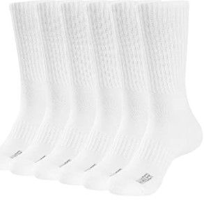 Photo 1 of WANDER Men's Running Crew Socks 6 Pairs Cotton Athletic Socks for Men Cushion Performance Socks 8-12