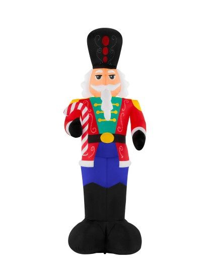 Photo 1 of 12 ft. Pre-Lit LED Giant-Sized Lightshow Airblown Nutcracker Christmas Inflatable
