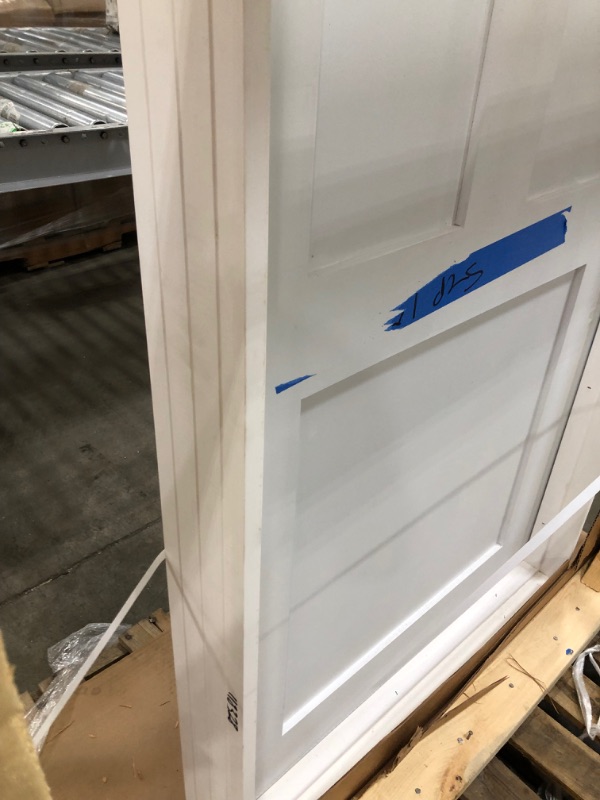 Photo 2 of 31" x 86"   White Painted Left-Hand Smooth Solid Core Molded Composite MDF Single Prehung Interior Door